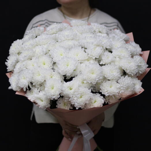 Букет из 15 кустовых хризантем