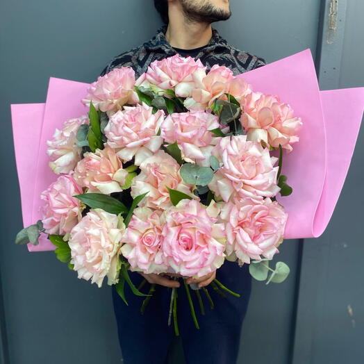 Букет из 15 французских роз🌺