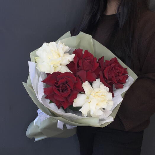 Букет, шикарная французская Роза в стильной упаковке