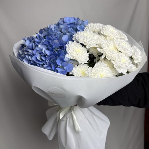 Гортензия и хризантема