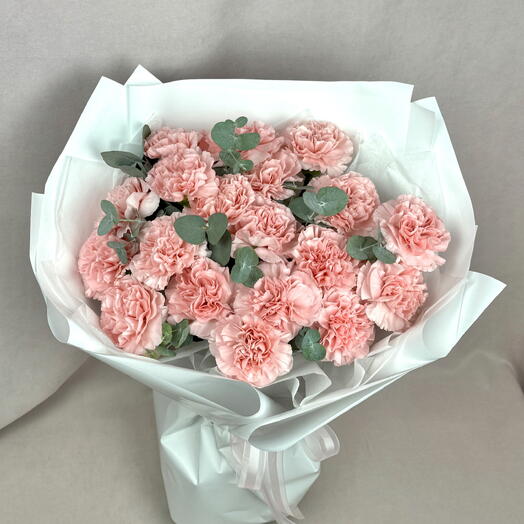 Розовые диантусы с эвкалиптом🌸💕19