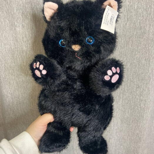 Мягка игрушка «черный котик»