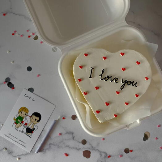 Торт сердце I love you