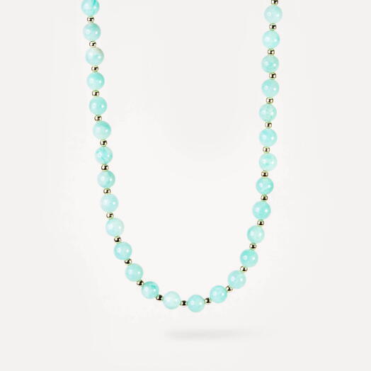Чокер ожерелье Самшит Амазонит 14K 35 см (CHO1055)