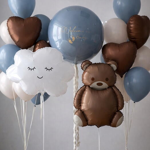 🎈 Набор шаров на выписку / рождение малыша
