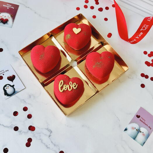 Brownies mousse corazón