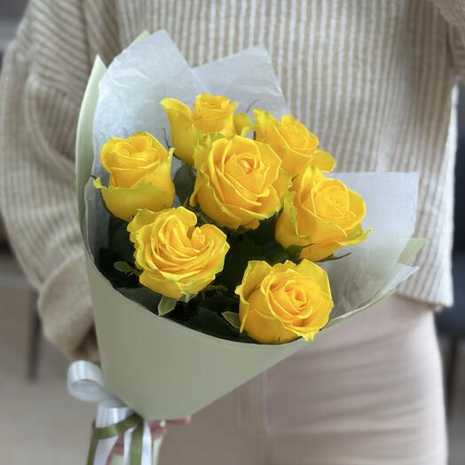 Яркий букет из желтых роз 💛
