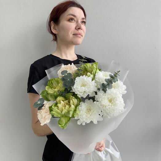 Букет «Свежесть» с розой Вегги