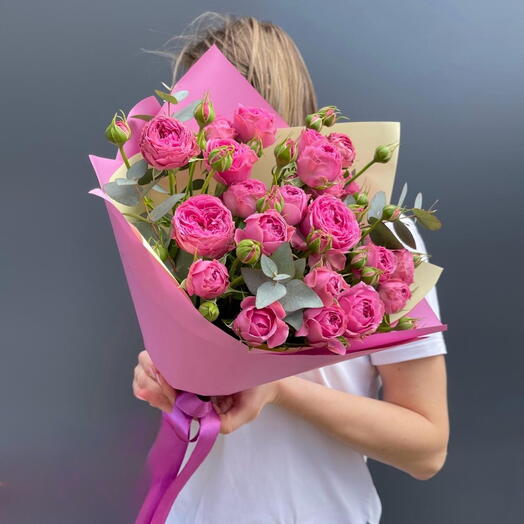 Ramo fragante de rosas de peonía( Tamaño s)