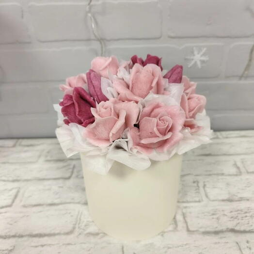 Букет роз из зефира