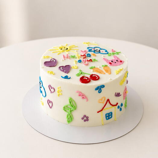 Детский торт на день рождения "Веселый тортик" мальчику или девочке