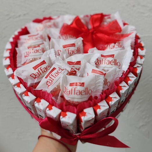 Подарочный набор Сердце с рафаэлло 😍
