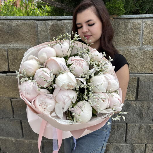 Премиум букет пионов 💓