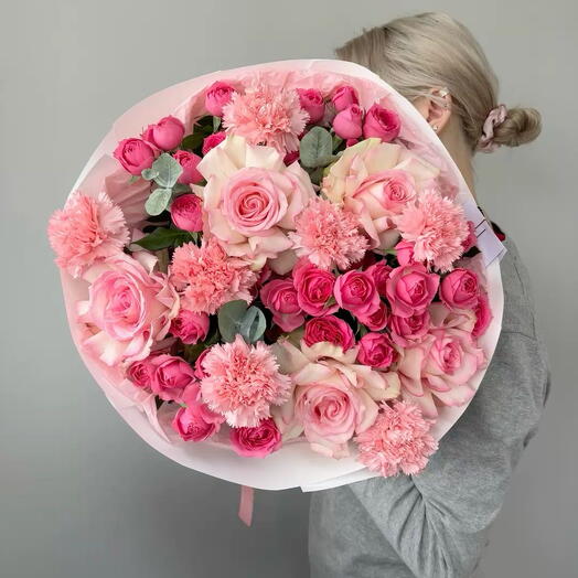 Розовый букет для нее 💓