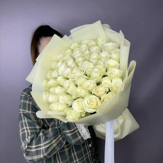 Rosas blancas 51 piezas