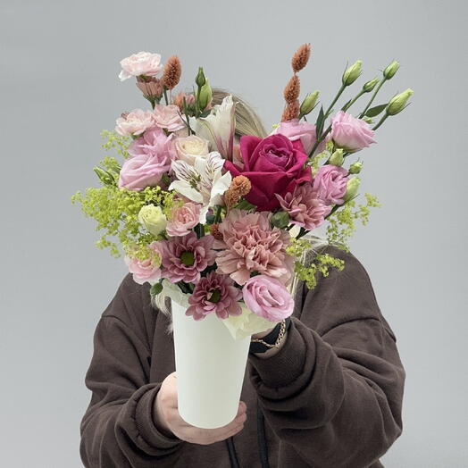 Цветочная композиция в стаканчике 🌸