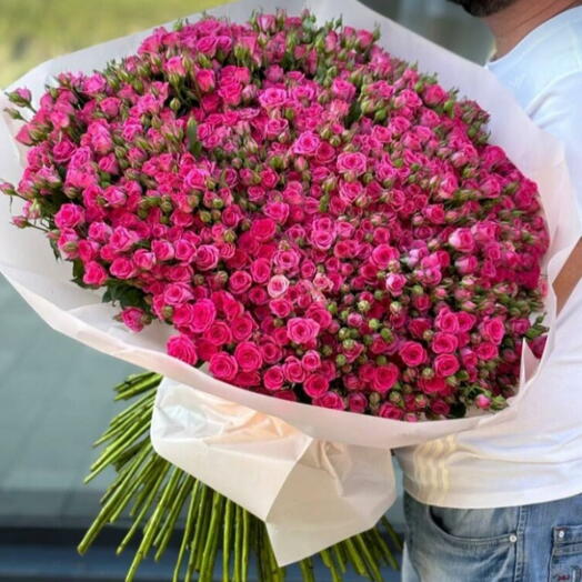 Букет роскош🥰 101 кустовых роз🌹