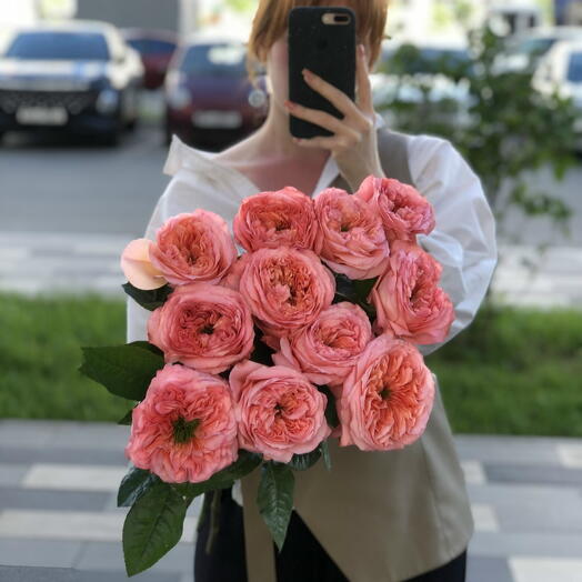 Букет 11 роз Mandarin X-pression
