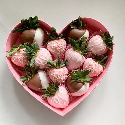 Клубника в шоколаде «Розовое сердце» 💗