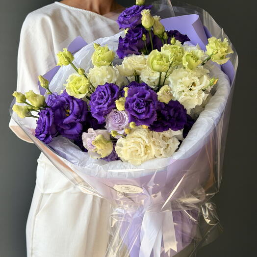 Летний букет из эустом 💜