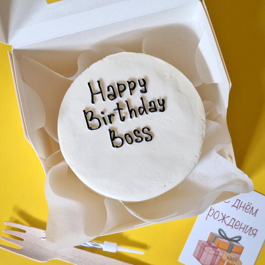 Бенто-торт Happy Birthday Boss, подарок начальнику, коллеге, другу, подруге