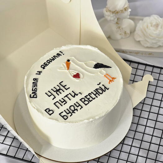 Бенто-торт с аистом 🎂