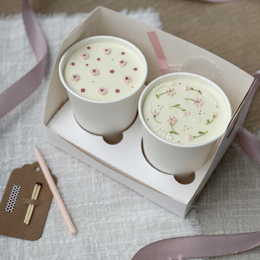 Торт в стакане девушке/маме/подруге, cake to go с цветочками