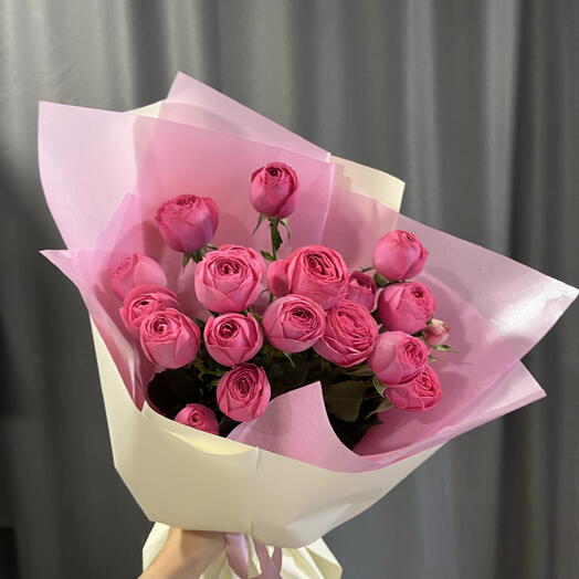 3 кустовые малиновые розы 💕