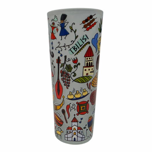 Стопка для водки яркий Тбилиси сувенир. Souvenir glass for cha cha souvenir TBILISI