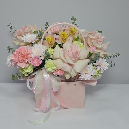 Сумочка с цветами ,, Сердца ритм