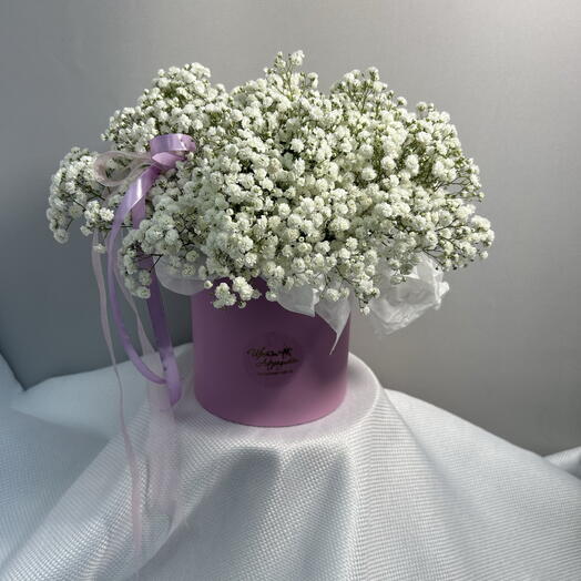 Коробка с гипсофилой 🌸