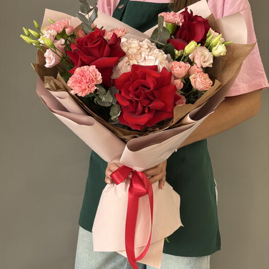 Авторский букет с французской  розой 💐🌹