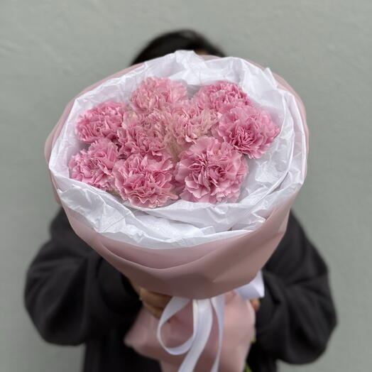 Диантусы (гвоздика) и ковыль 🌸 (букет комплимент)/ цветы с доставкой в Уфе