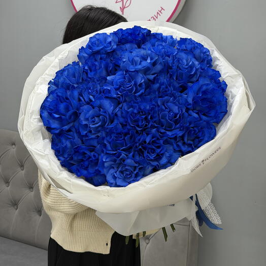 25 синих импортных роз 💙