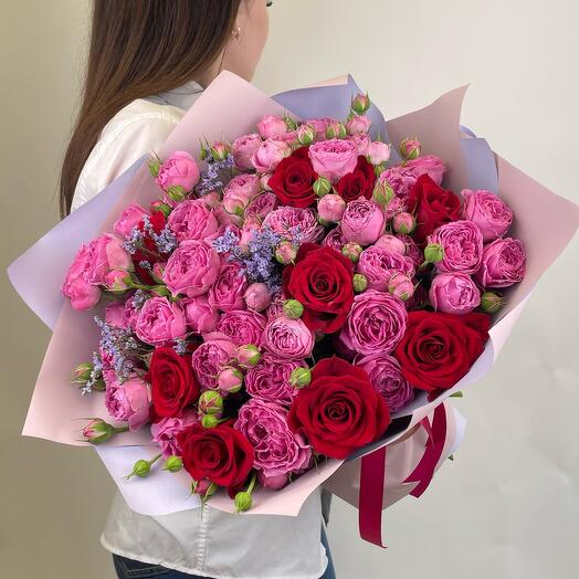 Ramo de rosas peonías 🌹
