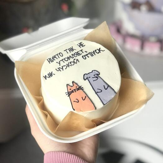 Бенто - торт Котик и собачка