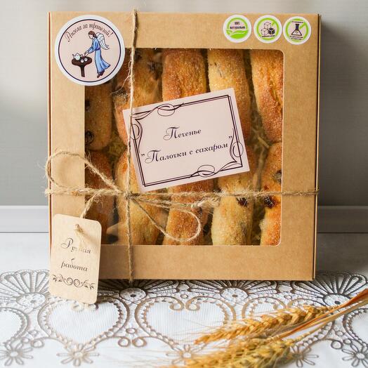 Cookies "Sticks with sugar" in a gift box