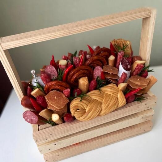 Мужской бокс с закусками