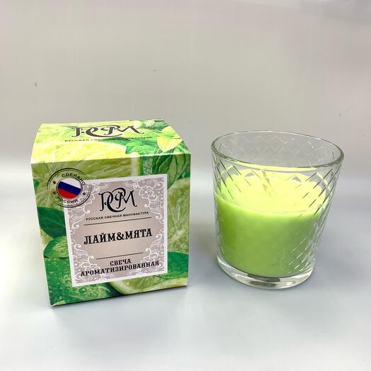 Свеча ароматическая « Лайм Мята»
