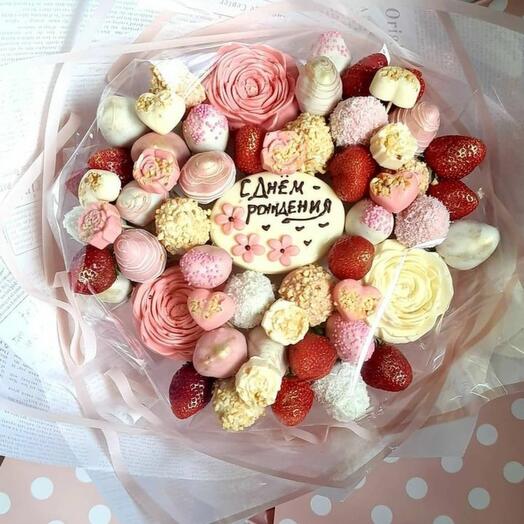 Disfrute de chocolate y fresa