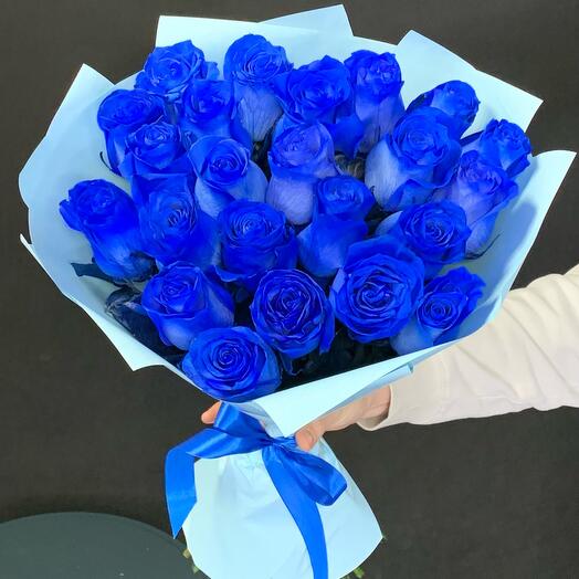 21 синяя роза