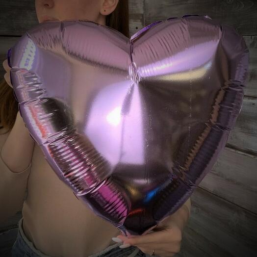Ball foil lilac heart