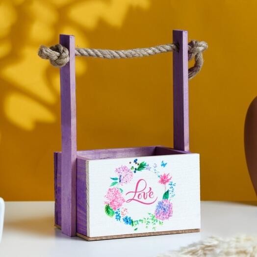 Кашпо деревянное