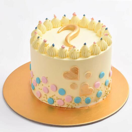 Gender Reveal Cake With Blue or pink Filling