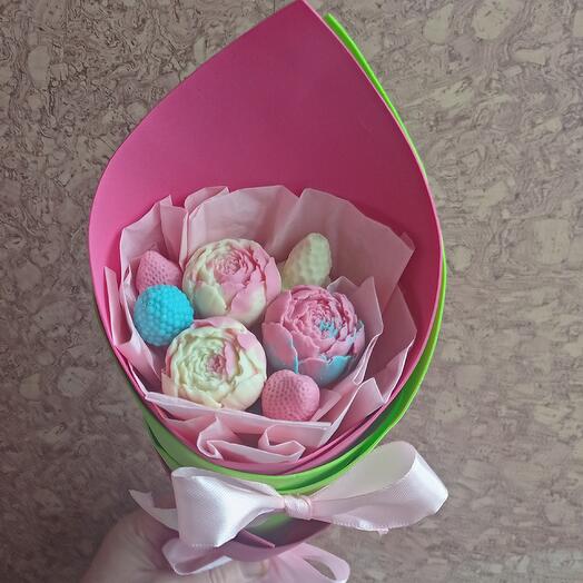 Шоколадные пионы ShokoTrendy букет, 200 г