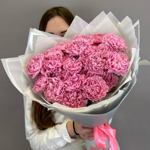 Букет из розовых диантусов