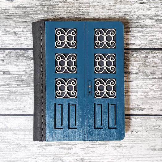 Blue and white Belgrade door journal