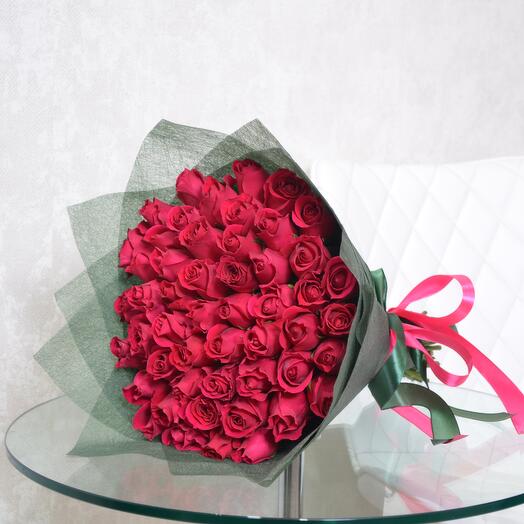 51 Crimson roses