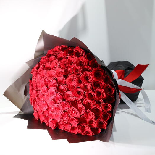 100 Premium Red Rose Bouquet