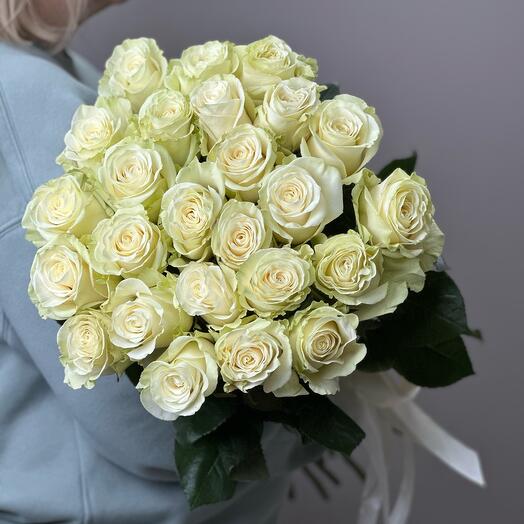 Bouquet of 25 large white roses